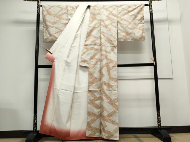 平和屋着物●本場大島紬 白大島 100亀甲 吉祥花文 ゑり善扱い 正絹 逸品 CAAS9344th