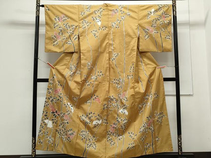 平和屋着物●訪問着 本場染大島紬 南天文 正絹 逸品 CAAS9364th