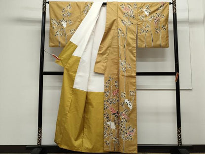 平和屋着物●訪問着 本場染大島紬 南天文 正絹 逸品 CAAS9364th
