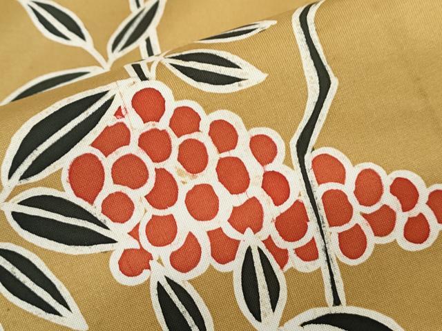 平和屋着物●訪問着 本場染大島紬 南天文 正絹 逸品 CAAS9364th