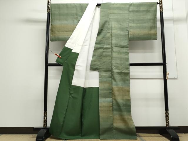 平和屋着物●訪問着　紬地　霞文　西武百貨店扱い　正絹　逸品　CAAS9374th