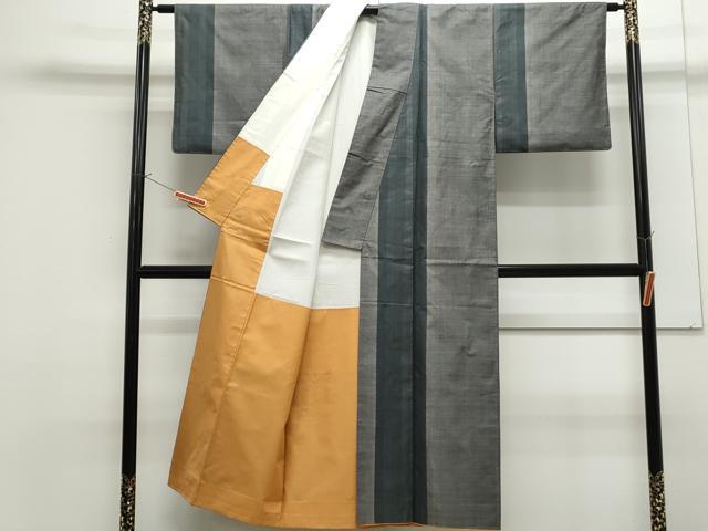平和屋着物●本場大島紬 9マルキ 間道 正絹 逸品 CAAS9375th