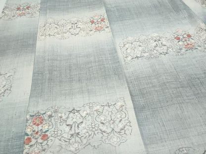平和屋着物●上質な紬 横段吉祥文 正絹 逸品 CAAS9380th