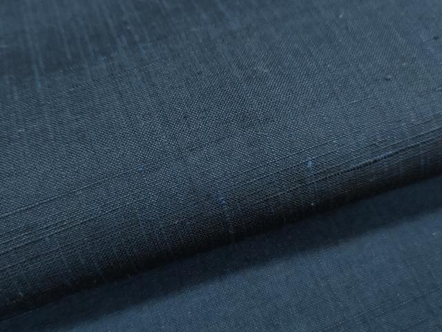 平和屋着物●男性　紬　アンサンブル　色無地　留紺色　正絹　逸品　CAAS9409th