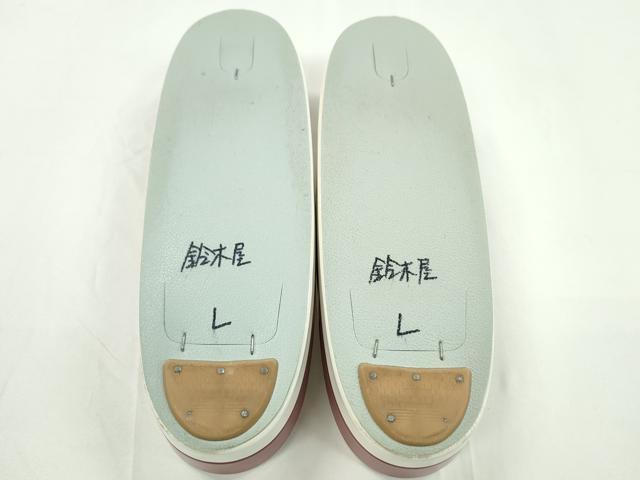 平和屋着物●和装小物　和装バッグ・草履セット　白×長春色　草履サイズ：Ｌ　逸品　CAAS9811ju