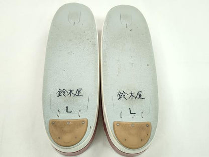平和屋着物●和装小物　和装バッグ・草履セット　白×長春色　草履サイズ：Ｌ　逸品　CAAS9812ju