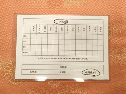 平和屋着物◎太鼓柄袋帯 花丸文 菊 金糸 正絹 逸品 CAAT0029ft