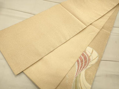 平和屋着物◎太鼓柄袋帯　綴れ　流水文　金銀糸　正絹　逸品　CAAT0059ft