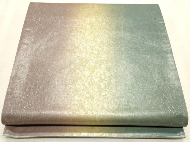 平和屋着物◎六通柄袋帯 霞文 引箔 正絹 逸品 CAAT0093ft