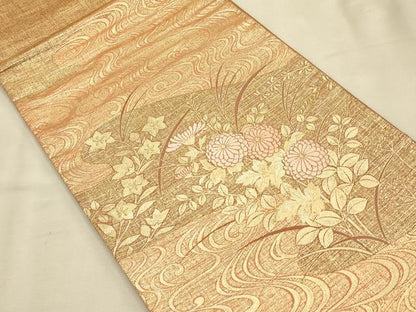 平和屋着物◎太鼓柄袋帯 流水正絹 逸品 CAAT0100ft