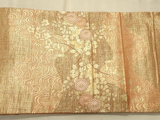 平和屋着物◎太鼓柄袋帯 流水正絹 逸品 CAAT0100ft