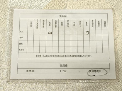 平和屋着物◎六通柄袋帯 草花丸文 銀糸 正絹 逸品 CAAT0118ft