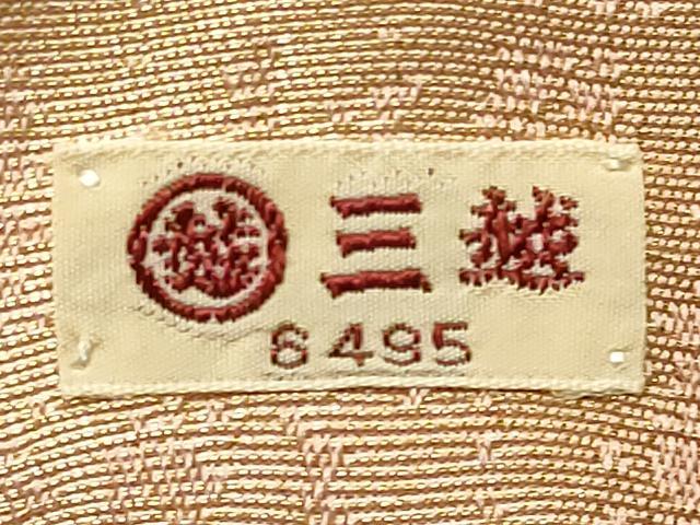 平和屋着物◎全通柄袋帯 霞文 金糸 三越扱い 正絹 逸品 CAAT0152ft