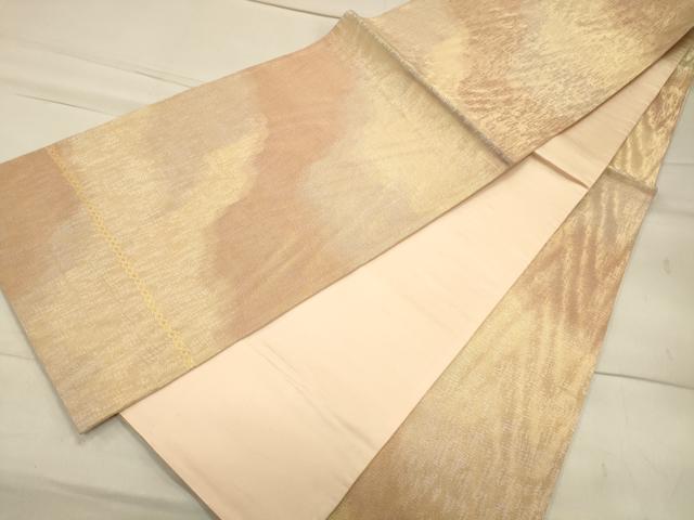 平和屋着物◎全通柄袋帯 霞文 金糸 三越扱い 正絹 逸品 CAAT0152ft