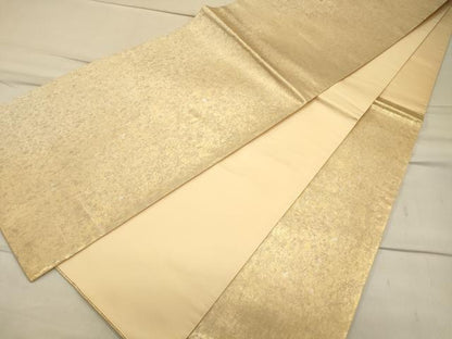 平和屋着物◎全通柄袋帯　霞文　引箔　正絹　逸品　CAAT0154ft