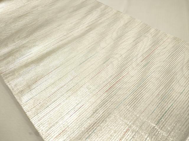 平和屋着物◎両面 全通柄袋帯 吉祥文 銀糸 関西仕立て 正絹 逸品 CAAT0419dy
