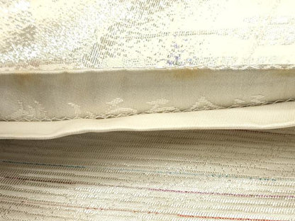 平和屋着物◎両面 全通柄袋帯 吉祥文 銀糸 関西仕立て 正絹 逸品 CAAT0419dy