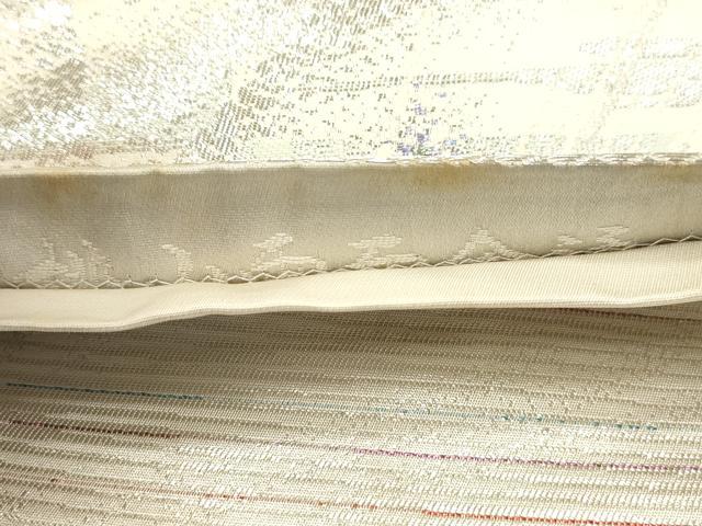 平和屋着物◎両面 全通柄袋帯 吉祥文 銀糸 関西仕立て 正絹 逸品 CAAT0419dy