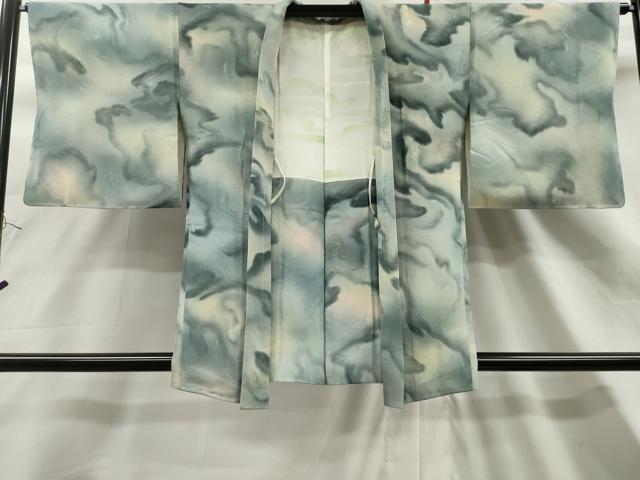 平和屋着物＃羽織 墨流し文様 暈し染め 正絹 逸品 未使用 CAAT0442dy