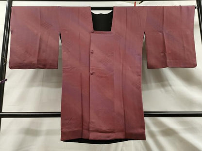 平和屋着物∞道行コート リバーシブル 花菱地紋 暈し染め ロング丈 正絹 逸品 CAAT0451dy