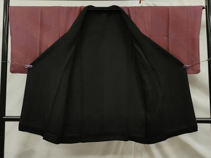 平和屋着物∞道行コート リバーシブル 花菱地紋 暈し染め ロング丈 正絹 逸品 CAAT0451dy
