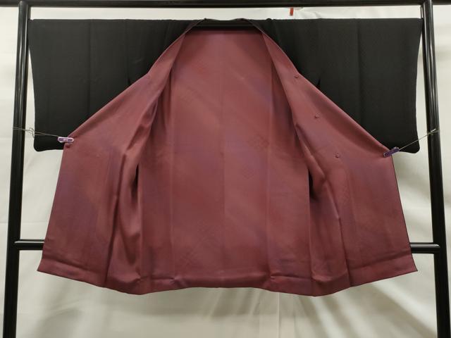 平和屋着物∞道行コート リバーシブル 花菱地紋 暈し染め ロング丈 正絹 逸品 CAAT0451dy