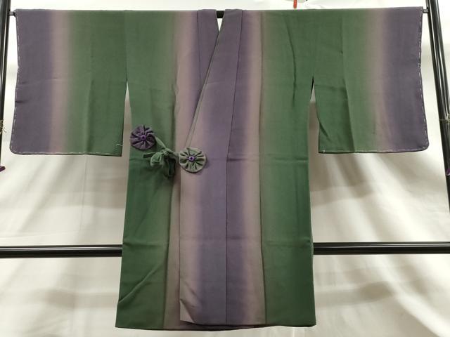 平和屋着物＃道中着　霞文　暈し染め　鬼しぼ縮緬　ロング丈　正絹　逸品　未使用　CAAT0469dy