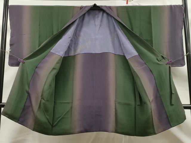 平和屋着物＃道中着　霞文　暈し染め　鬼しぼ縮緬　ロング丈　正絹　逸品　未使用　CAAT0469dy