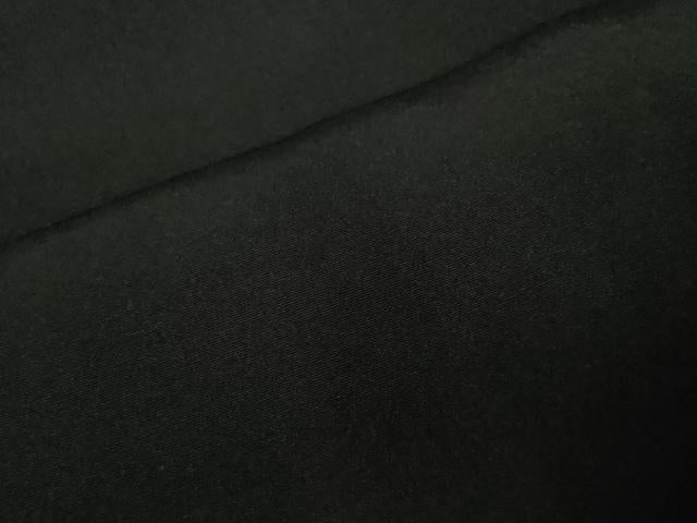 平和屋着物∞男性　黒紋付　羽織　羽裏：松葉色　正絹　逸品　CAAT0481dy