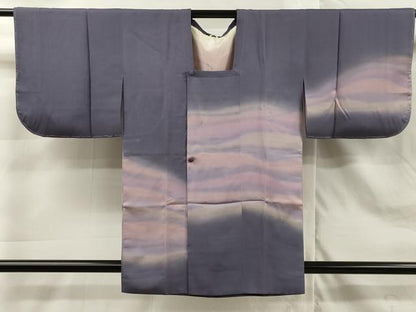 平和屋着物∞道行コート　霞文　暈し染め　正絹　逸品　未使用　CAAT0505dy