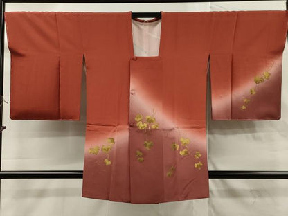 平和屋着物∞道行コート 蔦の葉文 暈し染め 金彩 正絹 逸品 未使用 CAAT0507dy