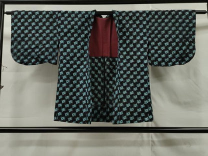 平和屋着物▽久留米絣 単衣 綿 羽織 逸品 CAAT0513dy