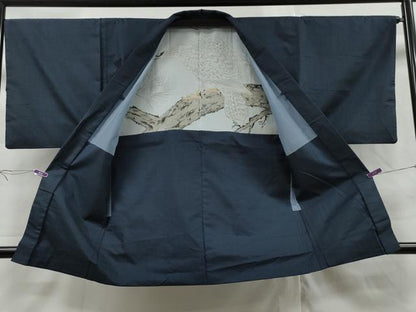 平和屋着物∞男性 長羽織 本場大島紬地 100亀甲 総詰め 正絹 逸品 CAAT0527dy