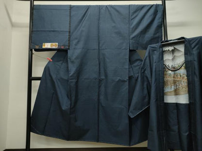 平和屋着物●男性 本場大島紬 アンサンブル 100亀甲 総詰め 赤崎サエ 証紙付き 正絹 逸品 CAAT0561dy
