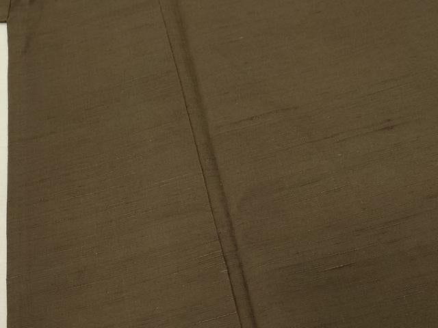 平和屋着物●男性 紬 アンサンブル 樺茶色 正絹 逸品 CAAT0562dy