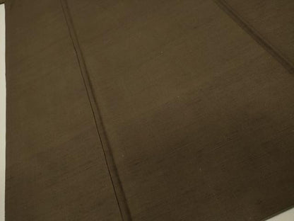 平和屋着物●男性 紬 アンサンブル 樺茶色 正絹 逸品 CAAT0562dy