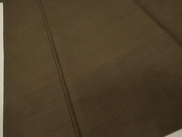 平和屋着物●男性 紬 アンサンブル 樺茶色 正絹 逸品 CAAT0562dy