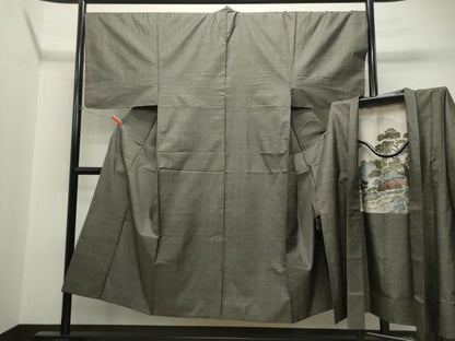 平和屋着物●男性　本場大島紬　アンサンブル　100亀甲　総詰め　正絹　逸品　CAAT0565dy