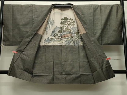 平和屋着物●男性　本場大島紬　アンサンブル　100亀甲　総詰め　正絹　逸品　CAAT0565dy