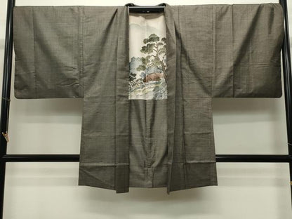 平和屋着物●男性　本場大島紬　アンサンブル　100亀甲　総詰め　正絹　逸品　CAAT0565dy