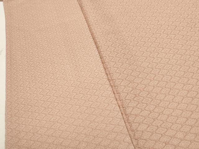 平和屋着物▽上質な小紋 単衣 作家物 胡桃 蜀江文 正絹 逸品 CAAT0733dy