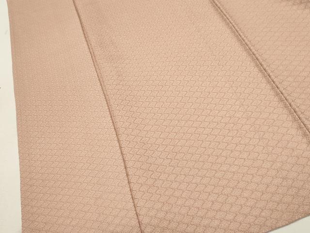 平和屋着物▽上質な小紋 単衣 作家物 胡桃 蜀江文 正絹 逸品 CAAT0733dy