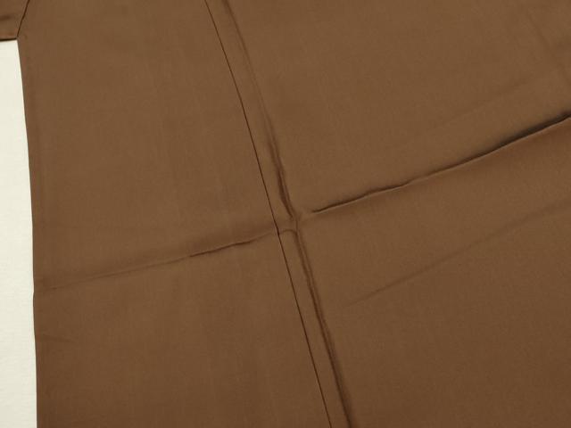 平和屋着物▽男性 色紋付 単衣 黒茶色 正絹 逸品 CAAT0734dy
