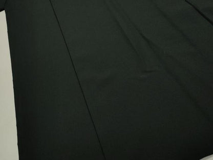 平和屋着物▽男性 黒紋付 単衣 長襦袢セット 洗える着物 CAAT0738dy
