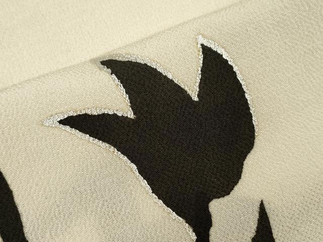 平和屋着物▽訪問着 単衣 吉祥花文 銀彩 鬼しぼ縮緬 正絹 逸品 CAAT0742dy