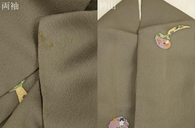 平和屋着物▽上質な小紋 単衣 鳴り物 正絹 逸品 CAAT0744dy