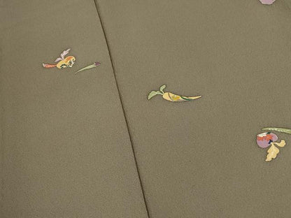 平和屋着物▽上質な小紋 単衣 鳴り物 正絹 逸品 CAAT0744dy