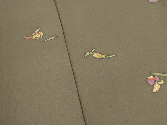 平和屋着物▽上質な小紋 単衣 鳴り物 正絹 逸品 CAAT0744dy