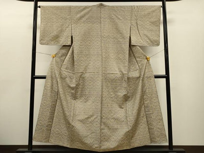 平和屋着物▽本場大島紬　単衣　7マルキ　吉祥文　正絹　逸品　CAAT0745dy