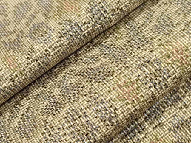 平和屋着物▽本場大島紬　単衣　7マルキ　吉祥文　正絹　逸品　CAAT0745dy